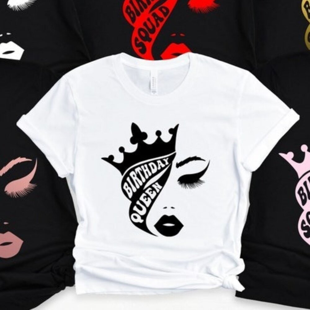 Birthday Shirt Birthday Squad Shirt Birthday Queen Shirt - Picture 1 of 4